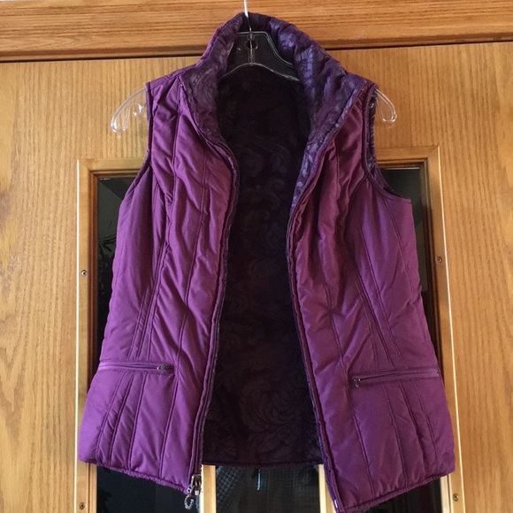 Jackets & Blazers - Reversible Purple Plush Vest